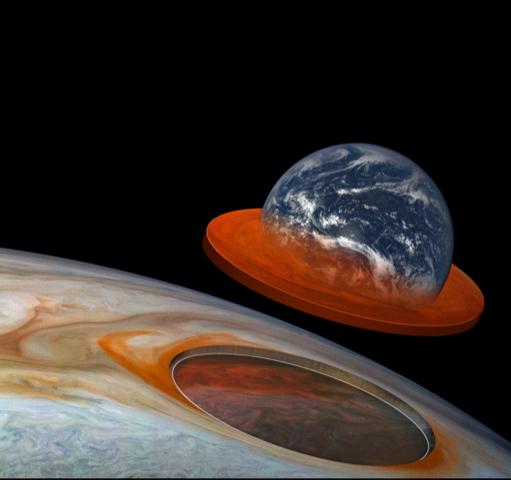PIA24817: Sizing Up Jupiter's Great Red Spot (Illustration)