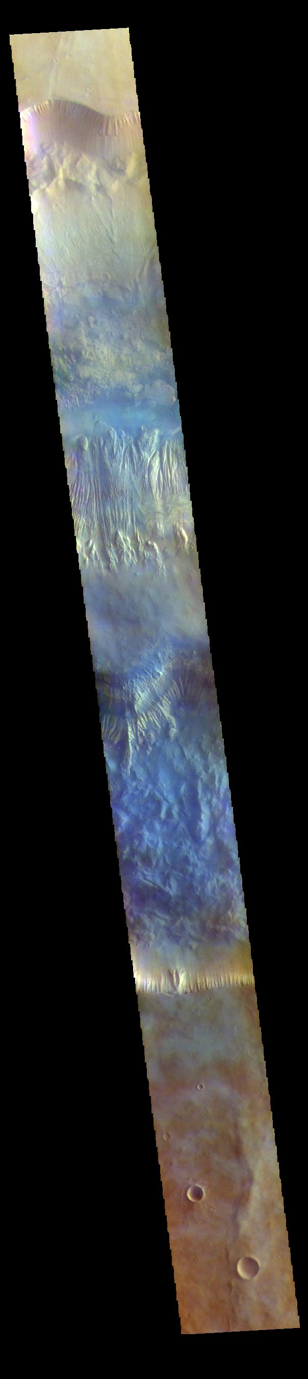 PIA25100: Hebes Chasma - False Color