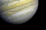 PIA00144: Jupiter with Satellites Io and Europa