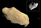 PIA00333: Asteroid Ida and its Satellite Dactyl in Enhanced Color