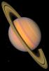 PIA00349: Saturn and 4 Icy Moons, Enhanced Color