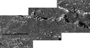 PIA00549: Callisto Crater Chain Mosaic