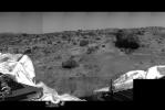 PIA00619: Rover, Airbags, & Surrounding Rocks