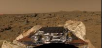 PIA00621: Color Mosaic of Rover & Terrain