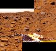 PIA00776: Airbag Roll Marks & Displaced Rocks and Soil