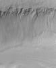 PIA01037: Evidence for Recent Liquid Water on Mars: South-facing Walls of Nirgal Vallis