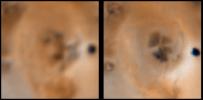 PIA01070: Changes on Io between Voyager 1 and Galileo's Second Orbit Around an Unnamed Vent North of Prometheus