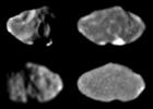 PIA01074: Four Galileo Views of Amalthea