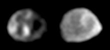 PIA01075: Two Galileo Views of Thebe