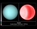 PIA01279: Hubble Spots Northern Hemispheric Clouds on Uranus