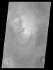 PIA01440: Mars Orbiter Camera Views the "Face on Mars" - calibrated, contrast enhanced, filtered