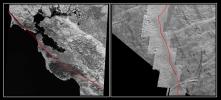 PIA01645: The San Andreas Fault and a Strike-slip Fault on Europa