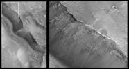 PIA01682: Layers in Cratered Highland Crust Exposed by Tagus Vallis