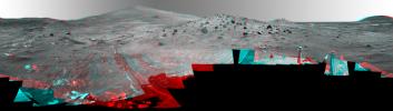 PIA01904: 'McMurdo' Panorama from Spirit's 'Winter Haven' (Stereo)