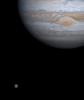 PIA02861: Europa and Callisto under the Watchful Gaze of Jupiter