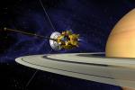 PIA03883: Artists's Conception of Cassini Saturn Orbit Insertion