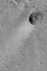 PIA04695: Crater and Wind Streak