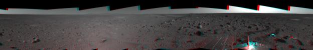 PIA05809: Spirit's View on Sol 107 in 3-D