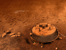 PIA06079: Huygens Landing Site Revisited (Animation - Artist's Concept)