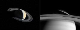 PIA06415: Saturn's Ring Shadow, Then and Now