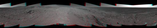 PIA06921: Spirit's View of 'Columbia Hills' (3-D)