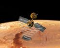 PIA07244: Mars Reconnaissance Orbiter's Radar, Top View (Artist's Concept)