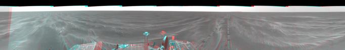 PIA07445: Opportunity's View, Sol 381 (3-D)