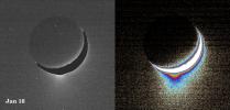 PIA07801: Spray Above Enceladus II