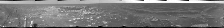 PIA07823: Opportunity's View of 'Viking' Crater, Sol 421