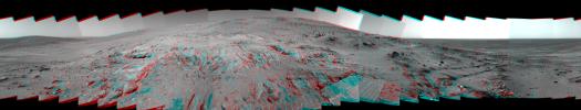 PIA07958: Spirit's 'Lookout Panorama' in 3-D