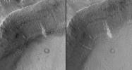 PIA09027: New Gully Deposit in a Crater in Terra Sirenum
