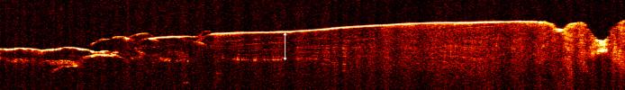 PIA09073: Radar View of Layering near Mars' South Pole, Orbit 1360