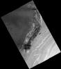 PIA09402: False Color Image of North Polar Layered Deposits in Head Scarp of Chasma Boreale