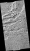 PIA09502: Layers with Boulders in Aeolis Region