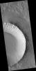 PIA09659: Spokes, Creep, and Channels in a Crater in Utopia Planitia