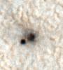 PIA10702: Color Image of Phoenix Heat Shield and Bounce Mark