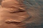 PIA11178: The Contrasting Colors of Crater Dunes and Gullies