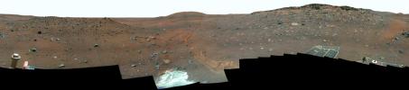 PIA12201: 'Calypso' Panorama of Spirit's View from 'Troy' (False Color)