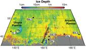 PIA12214: Expected Depths to Ice, Mid-Latitude Northern Mars
