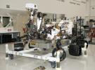 PIA13980: NASA Mars Rover Curiosity at JPL, View from Front Left Corner
