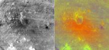 PIA14680: False-Color Image of an Impact Crater on Vesta