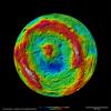 PIA14711: A False-Color Topography of Vesta's South Pole