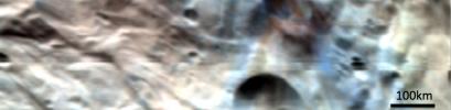 PIA14975: Vesta's South Polar Region in Simulated True Color
