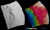 PIA15040: Topography of a Scarp and Hummocky Terrain