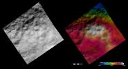PIA15126: Topography and Albedo Image of Hummocky-mantled Terrain on Vesta