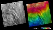PIA15127: Topography and Albedo Image of Grooved Terrain on Vesta
