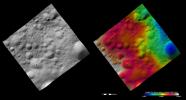 PIA15128: Topography and Albedo Image of Different Preservations States of Craters