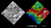 PIA15187: Topography and Albedo Image of Claudia Crater