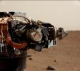PIA15699: Camera on Curiosity's Arm as Seen by Camera on Mast