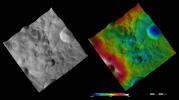 PIA15833: Apparent Brightness and Topography Images of Laelia Crater